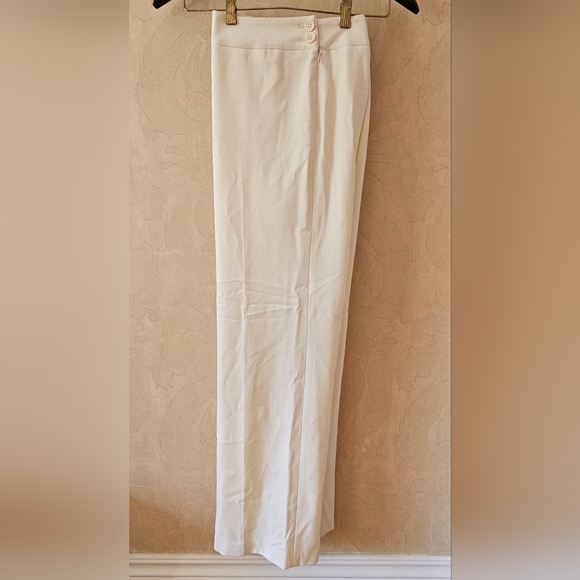 LOFT Off-White Wide Leg Lined Extra Soft Dress Pants-Size 6 - Picture 3 of 6